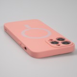 iPhone 13 Pro Case Hülle - Soft-Shell silikon cover mit MagSafe und Kameraschutz - Rosa