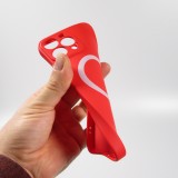 iPhone 13 Pro Case Hülle - Soft-Shell silikon cover mit MagSafe und Kameraschutz - Rot