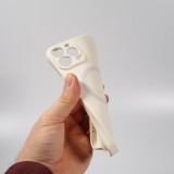 Housse iPhone 13 Pro - Coque en silicone souple avec MagSafe et protection pour caméra - Vanille