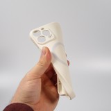 iPhone 13 Pro Max Case Hülle - Soft-Shell silikon cover mit MagSafe und Kameraschutz - Vanille