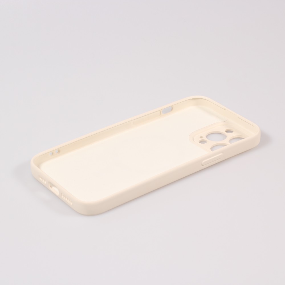 Housse iPhone 13 Pro Max - Coque en silicone souple avec MagSafe et protection pour caméra - Vanille
