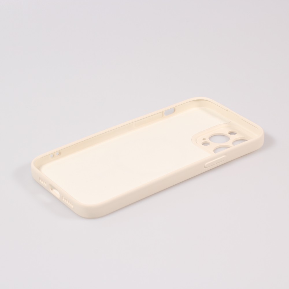 iPhone 13 Pro Max Case Hülle - Soft-Shell silikon cover mit MagSafe und Kameraschutz - Vanille