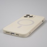 Housse iPhone 13 Pro - Coque en silicone souple avec MagSafe et protection pour caméra - Vanille