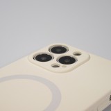 iPhone 13 Pro Max Case Hülle - Soft-Shell silikon cover mit MagSafe und Kameraschutz - Vanille