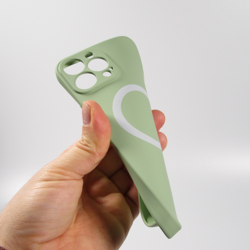 iPhone 13 Pro Max Case Hülle - Soft-Shell silikon cover mit MagSafe und Kameraschutz - Grün