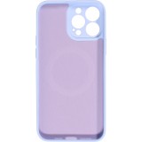 Housse iPhone 13 Pro - Coque en silicone souple avec MagSafe et protection pour caméra - Violet clair