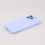 Housse iPhone 13 Pro - Coque en silicone souple avec MagSafe et protection pour caméra - Violet clair