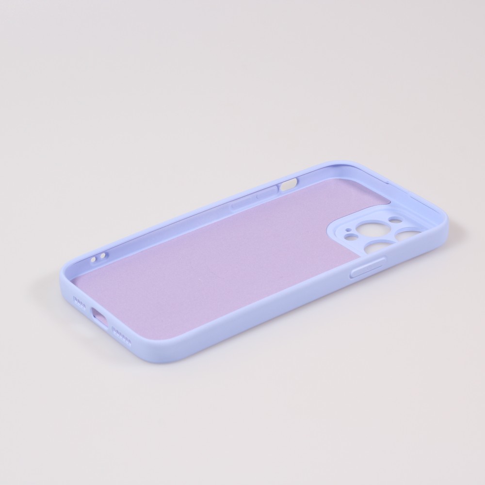 Housse iPhone 13 Pro - Coque en silicone souple avec MagSafe et protection pour caméra - Violet clair