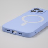 Housse iPhone 13 Pro - Coque en silicone souple avec MagSafe et protection pour caméra - Violet clair