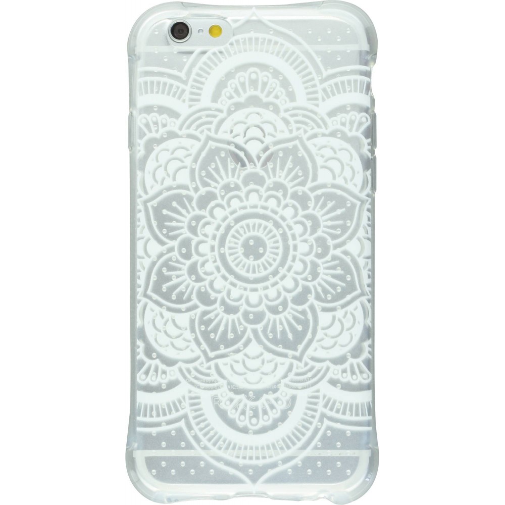 Hülle Samsung Galaxy S6 edge - Clear Dots Henna White Flower - Transparent