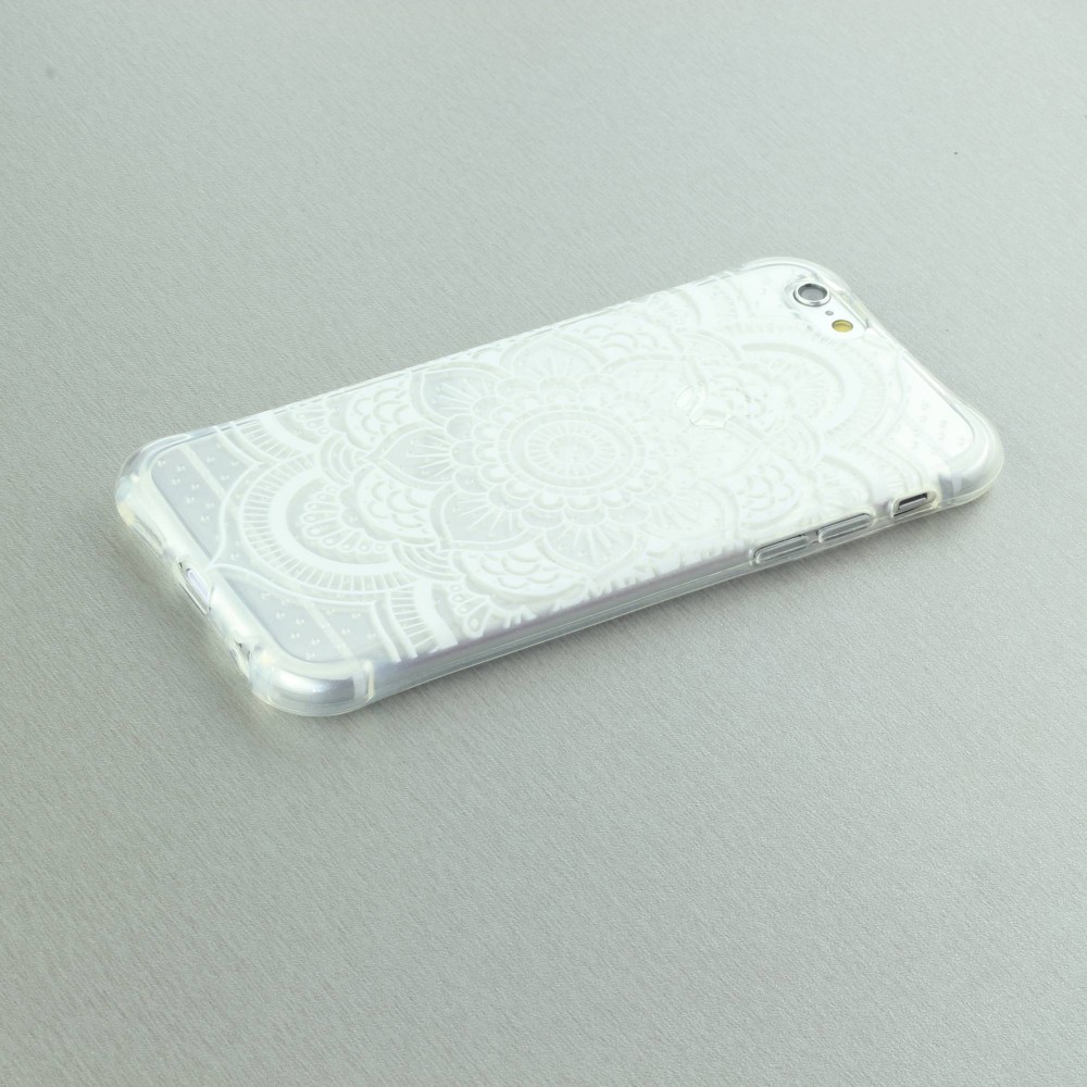 Hülle Samsung Galaxy S6 edge - Clear Dots Henna White Flower - Transparent