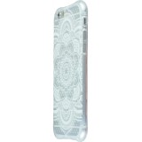 Housse Samsung Galaxy S6 edge - Clear Dots Henna White Flower - Transparent