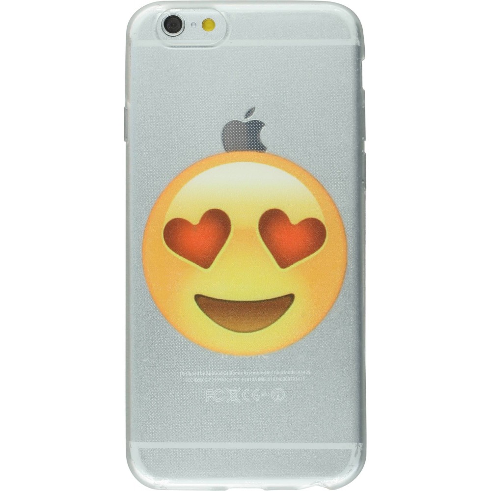 Housse iPhone 6/6s - Emoji yeux coeurs