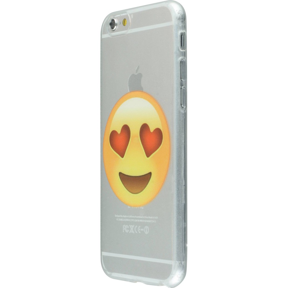 Housse iPhone 6/6s - Emoji yeux coeurs