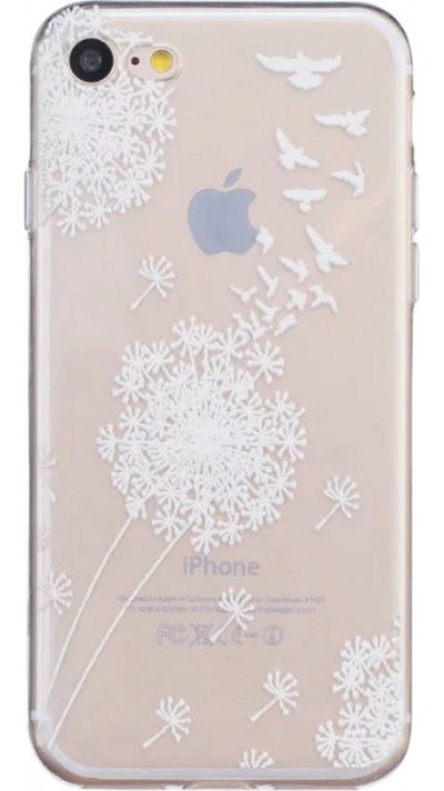 Housse iPhone 6/6s - Flower Transparent Blanc