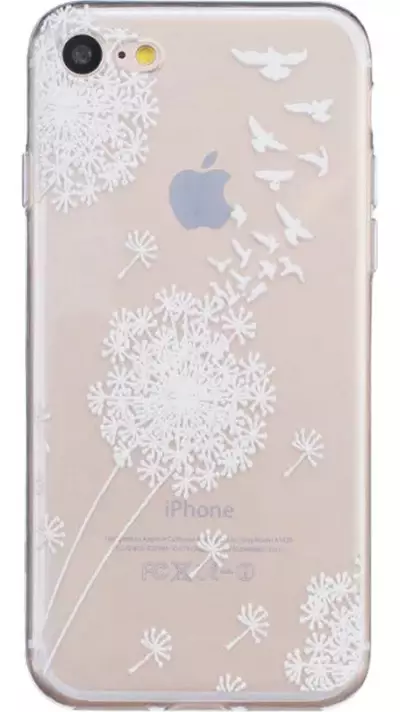 Housse iPhone 6/6s - Flower Transparent Blanc