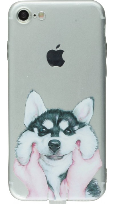 Housse iPhone 7 / 8 / SE (2020, 2022) - Fun Clear Husky