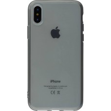 Coque iPhone X / Xs - Gel transparent - Gris