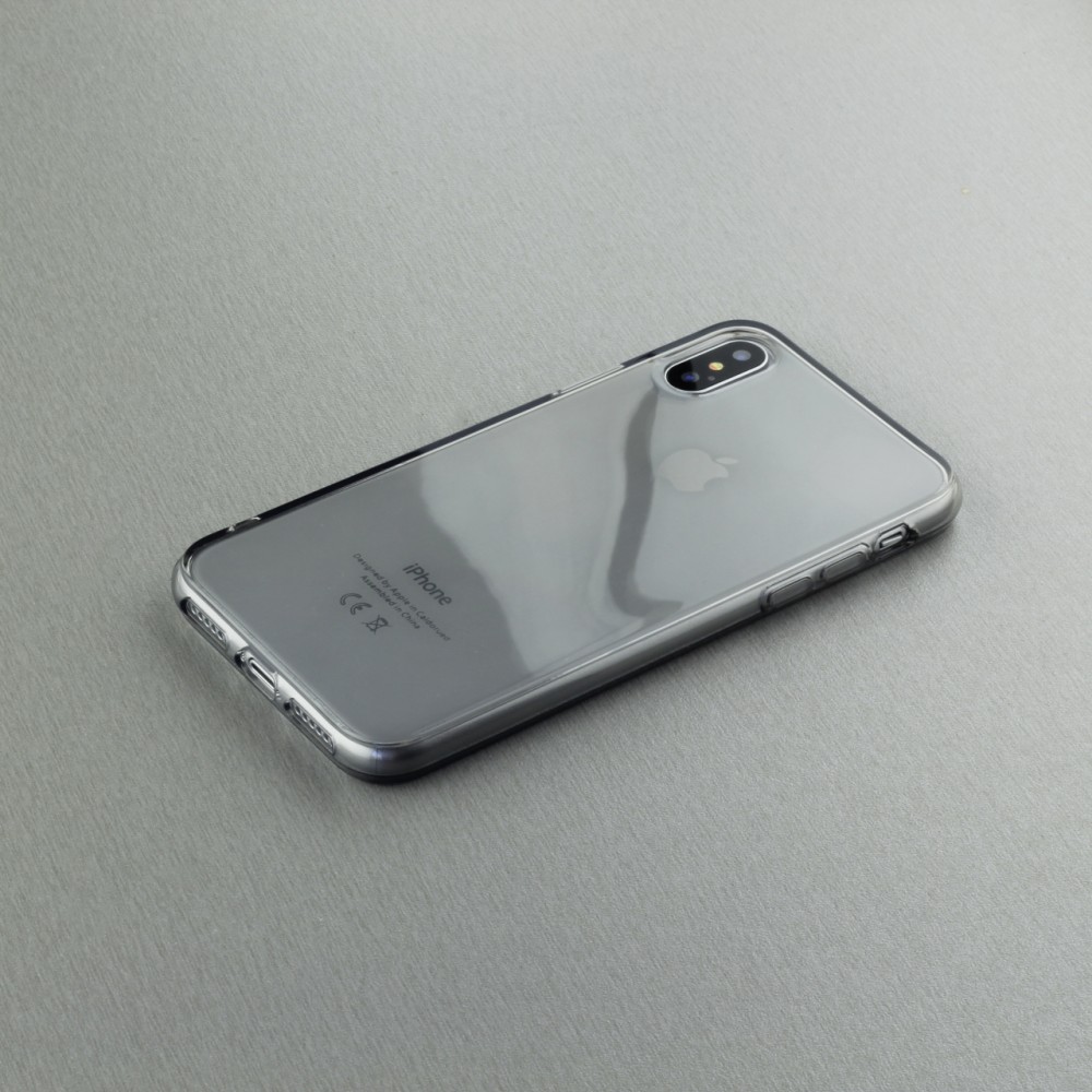 Coque iPhone XR - Gel transparent - Gris