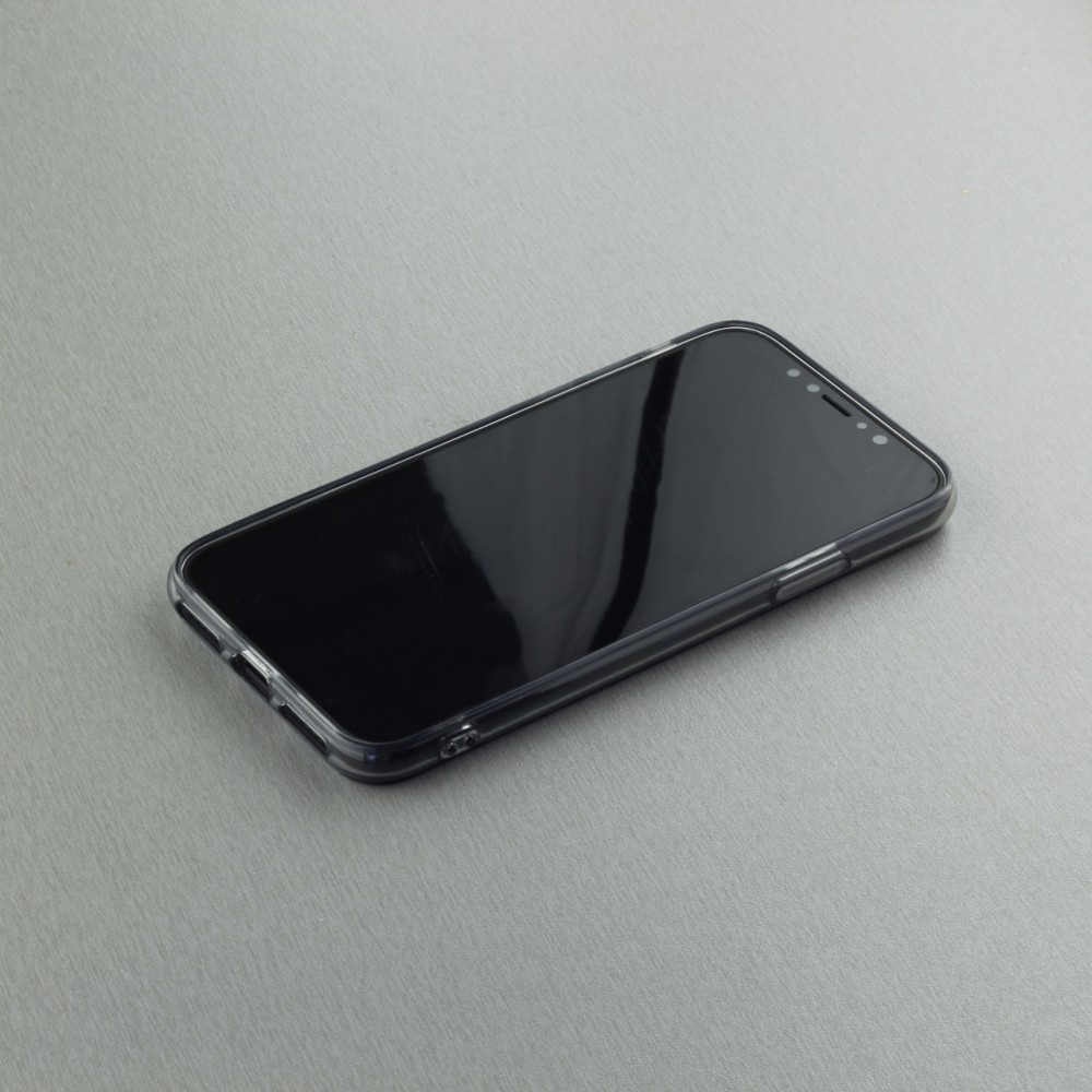 Coque iPhone X / Xs - Gel transparent - Gris