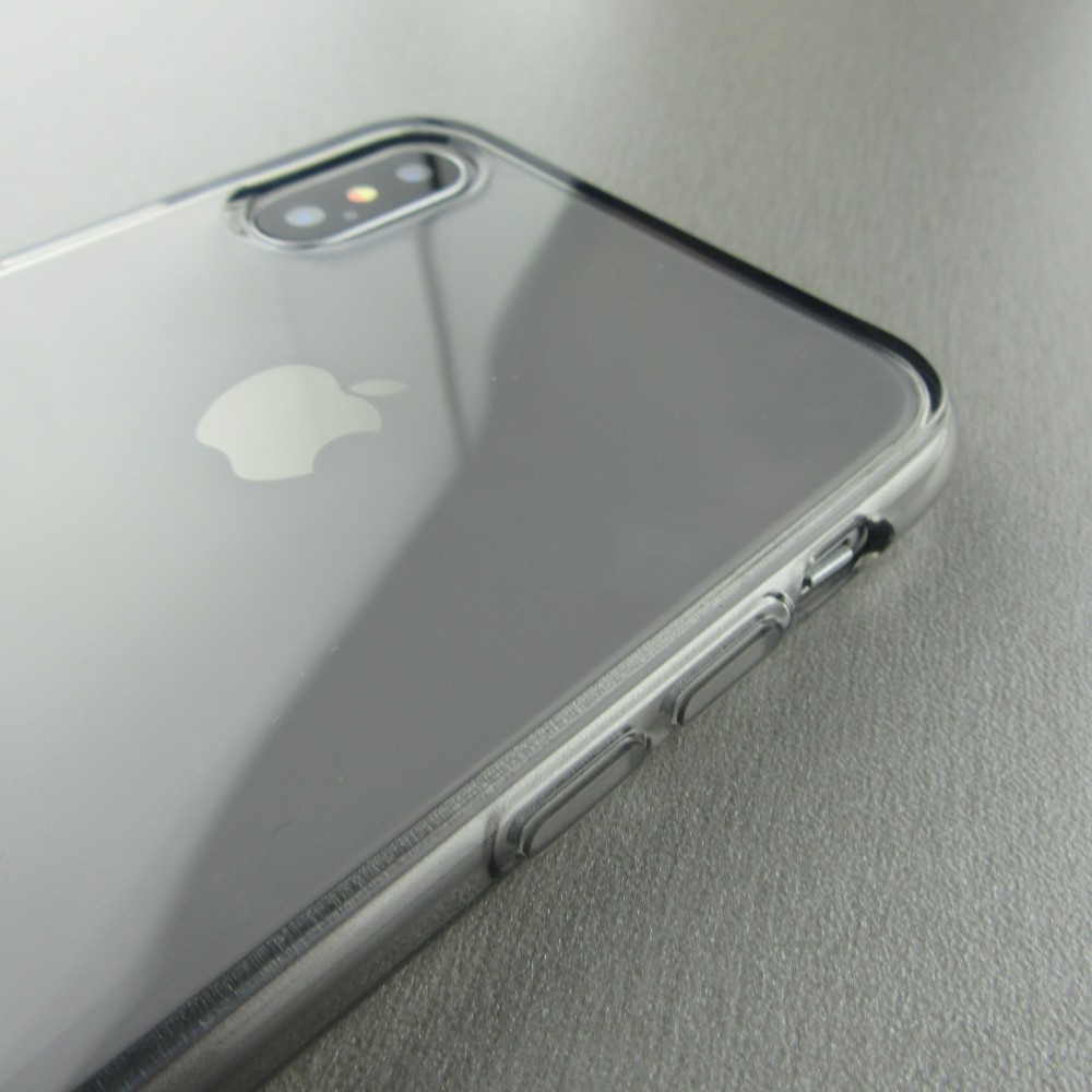 Coque iPhone X / Xs - Gel transparent - Gris