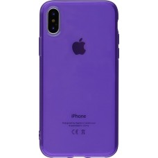 Hülle iPhone X / Xs - Gummi transparent - Violett