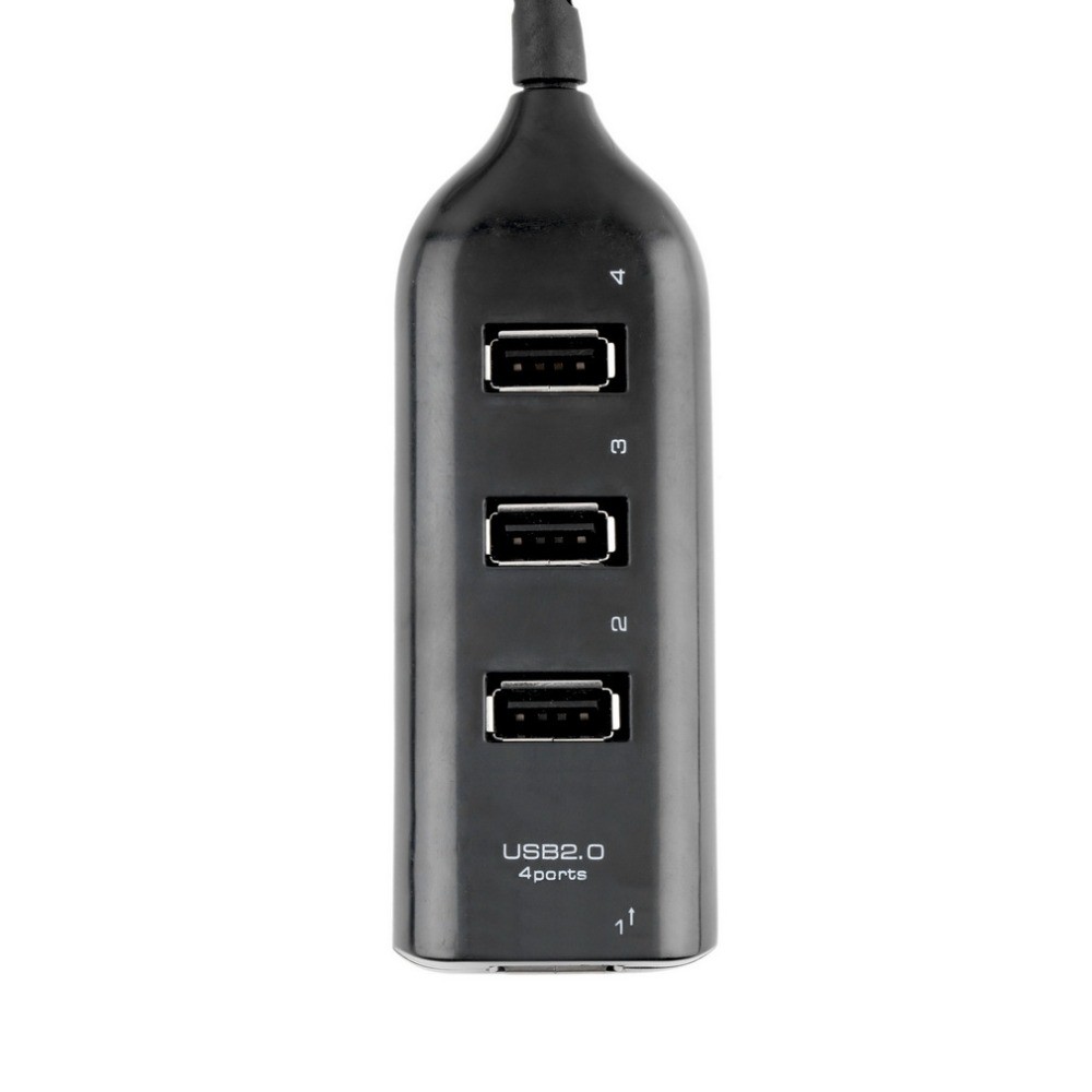 4-Port USB Hub Highspeed Multiport 4x USB-A / PC / Laptop / TV Multistecker - Schwarz