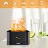 Humidificateur cheminée vapeur effet feu LED - Blanc