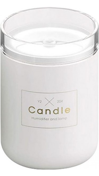 Humidificateur compact CANDLE - Diffuseur de parfum pour salon / bureau / salle de bain - Blanc