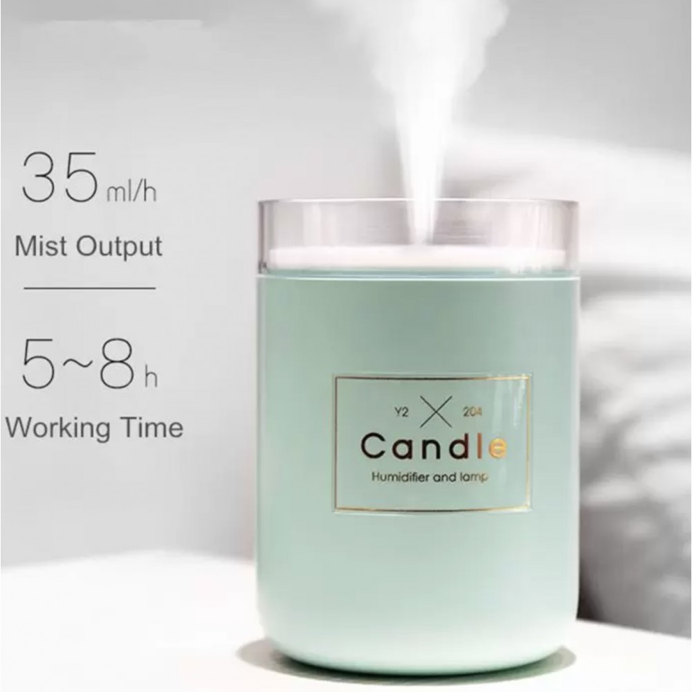 Humidificateur compact Candle - Diffuseur de parfum pour salon / bureau / salle de bain - Turquoise