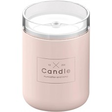 Humidificateur compact "Candle" - Diffuseur de parfum pour salon / bureau / salle de bain - Rose