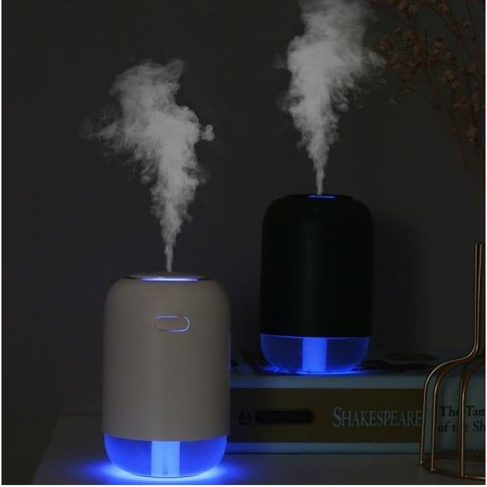 Humidificateur portable H03 avec batterie et lumière d'ambiance LED - Blanc