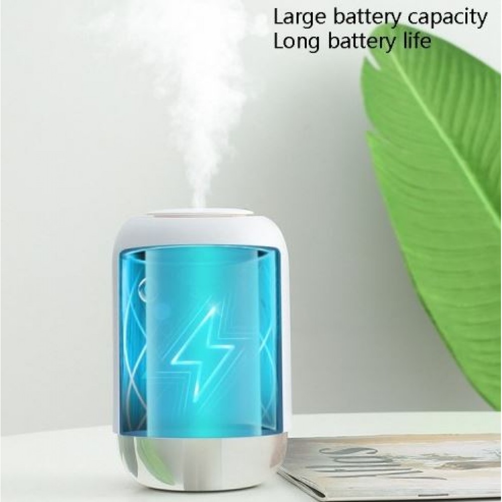 Humidificateur portable H03 avec batterie et lumière d'ambiance LED - Blanc