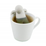 Infuseur à thé en silicone "Mr. Tea" pour thé en sachet ou en feuilles - Gris