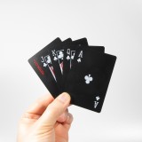 Jeu de cartes poker - Black Diamond Cartes étanches et résistantes en PVC - Mat - Noir