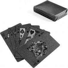 Jeu de cartes poker - Brillant crystal black cartes étanches et résistantes en PVC - Noir brillant