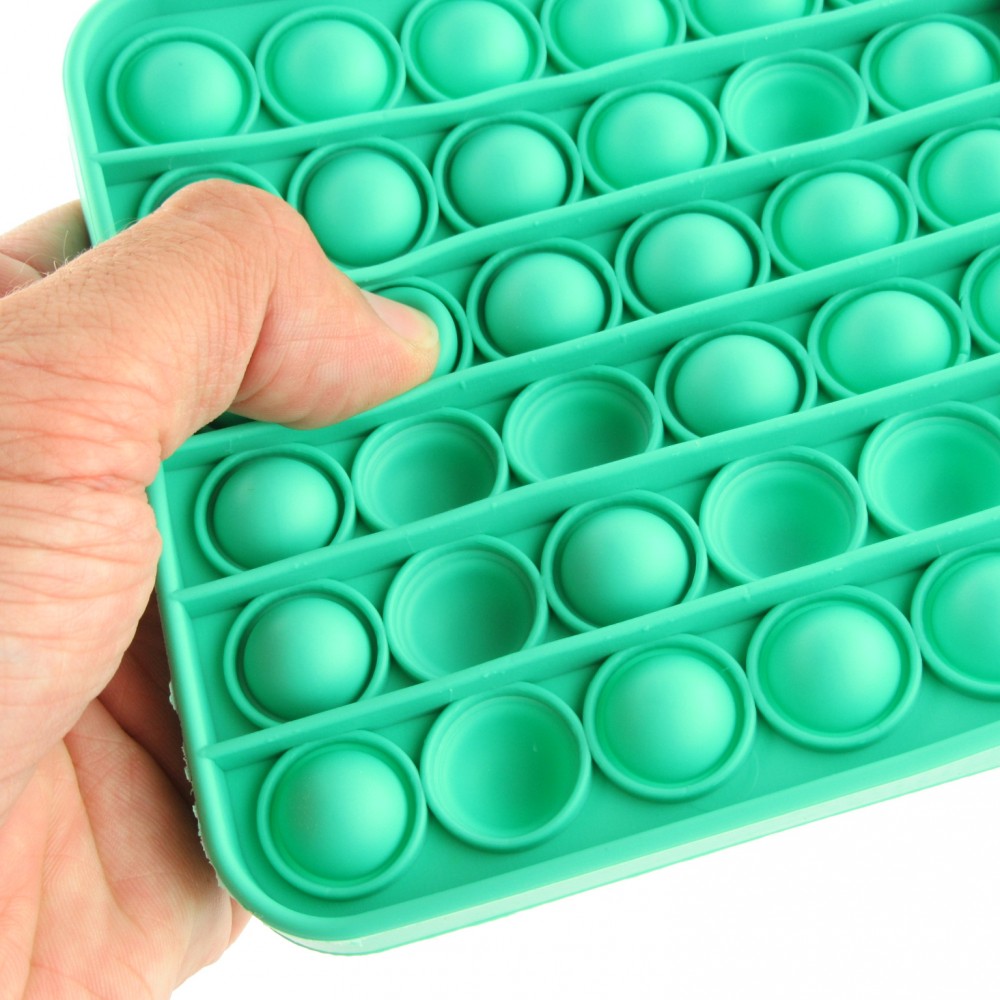 Jeu en silicone éclate-bulles pop anti-stress pour enfant et adulte - Vert