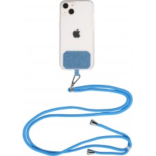 Halsband universal Zubehör Adapter für Smartphone Hüllen Handykette elegant - Blau