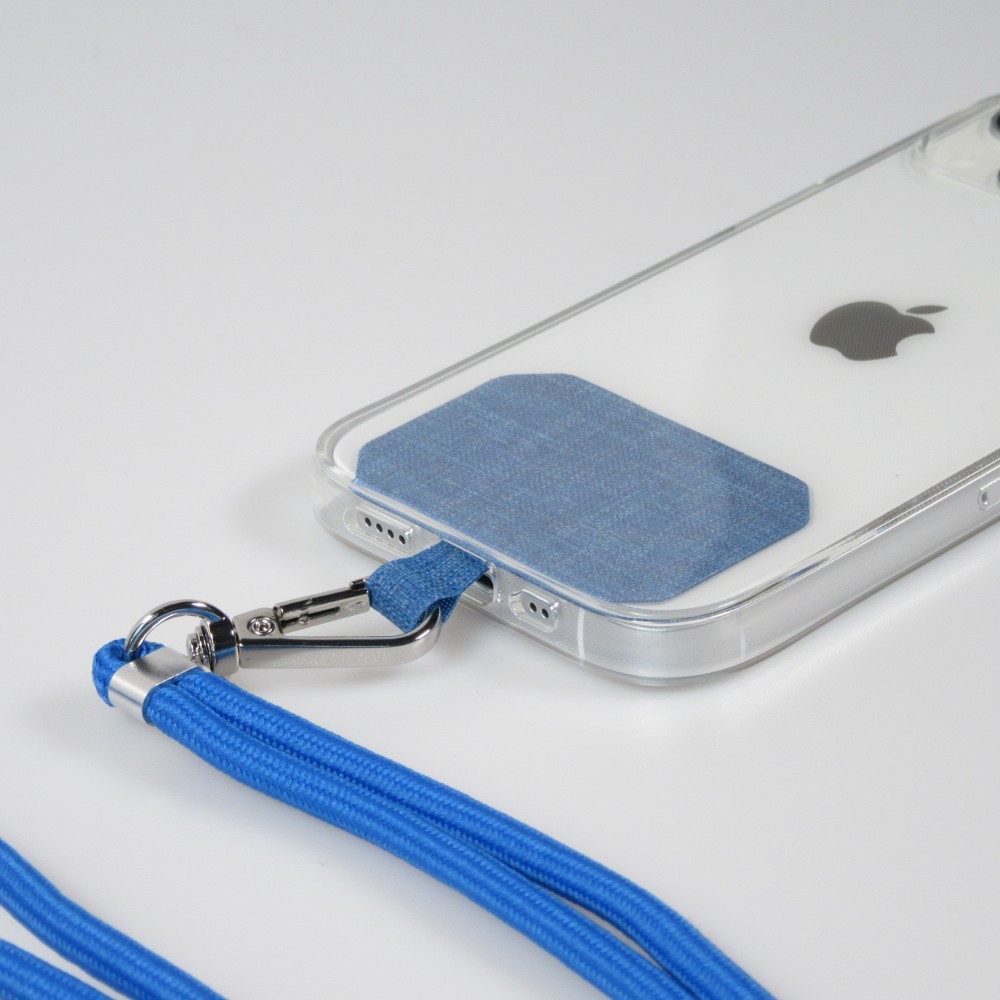 Lacet accessoire universel adaptateur pour coques de smartphone collier élégant - Bleu