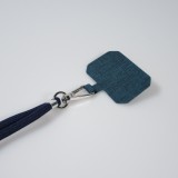 Lacet accessoire universel adaptateur pour coques de smartphone collier élégant - Bleu foncé