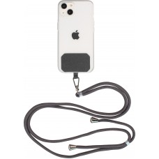 Lacet accessoire universel adaptateur pour coques de smartphone collier élégant - Gris foncé