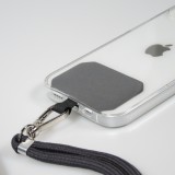 Lacet accessoire universel adaptateur pour coques de smartphone collier élégant - Gris foncé