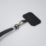 Halsband universal Zubehör Adapter für Smartphone Hüllen Handykette elegant - Dunkel- Grau