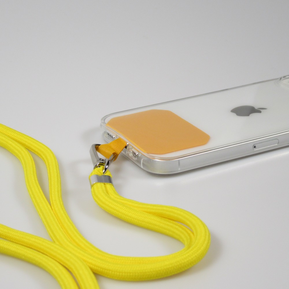 Lacet accessoire universel adaptateur pour coques de smartphone collier élégant - Jaune