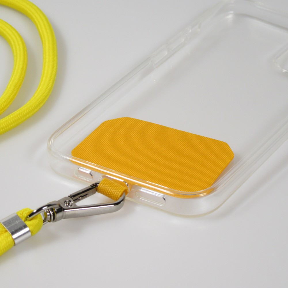 Lacet accessoire universel adaptateur pour coques de smartphone collier élégant - Jaune