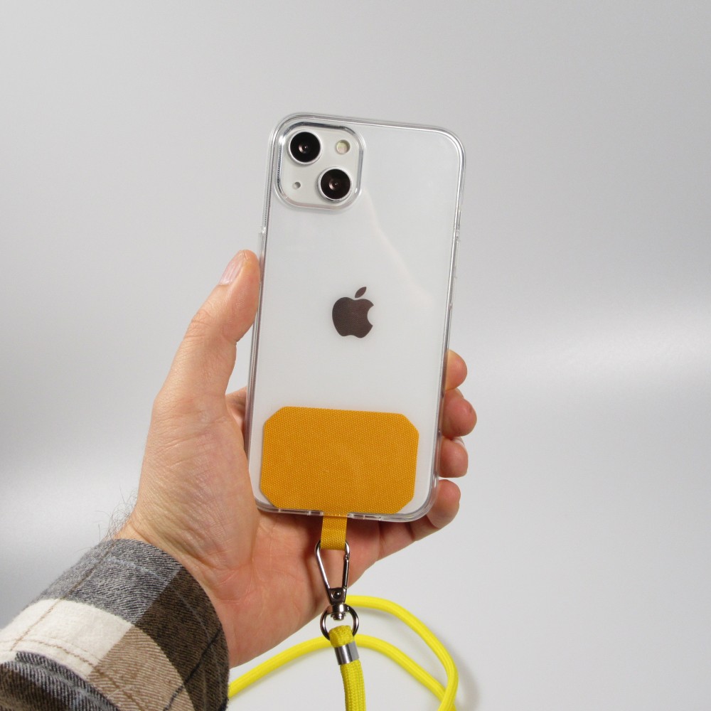 Lacet accessoire universel adaptateur pour coques de smartphone collier élégant - Jaune