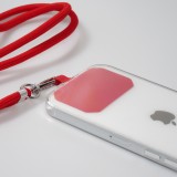 Halsband universal Zubehör Adapter für Smartphone Hüllen Handykette elegant - Rot