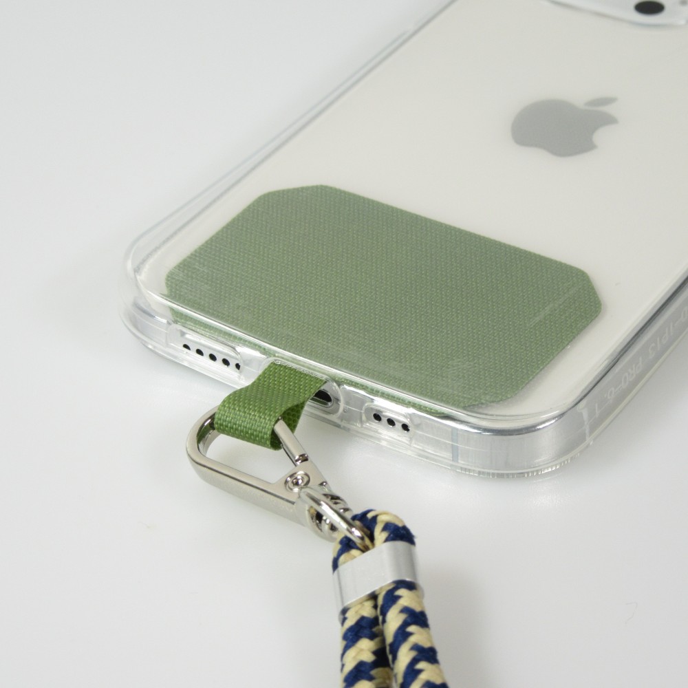 Lacet accessoire universel adaptateur pour coques de smartphone collier élégant - Vert - Bleu