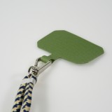 Halsband universal Zubehör Adapter für Smartphone Hüllen Handykette elegant - Grün blau
