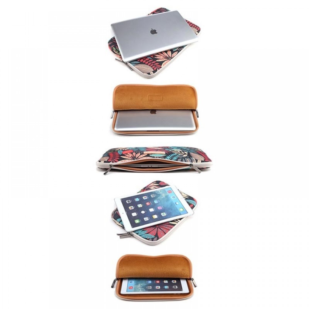 Lisen Taschen Dschungel Laptop 13 Zoll, Laptop, iPad, macBook - Beige